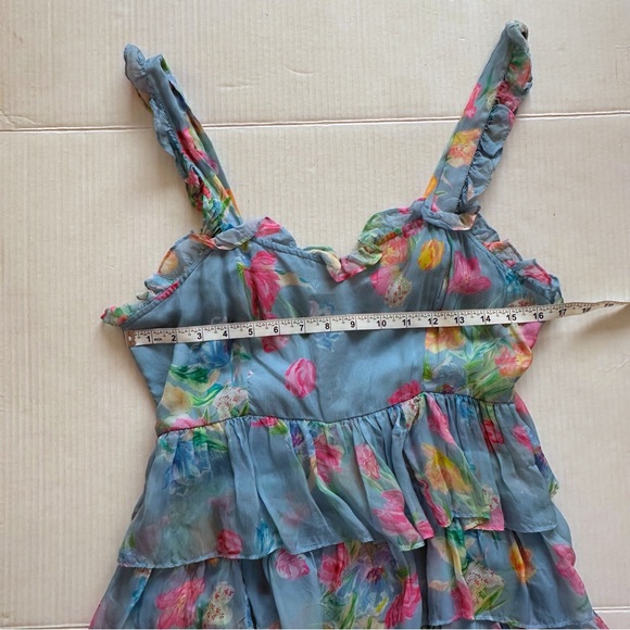 LoveShackFancy Idra Maxi Dress In Sky Lullaby Blue Size 10 NWT - Picture 7 of 12